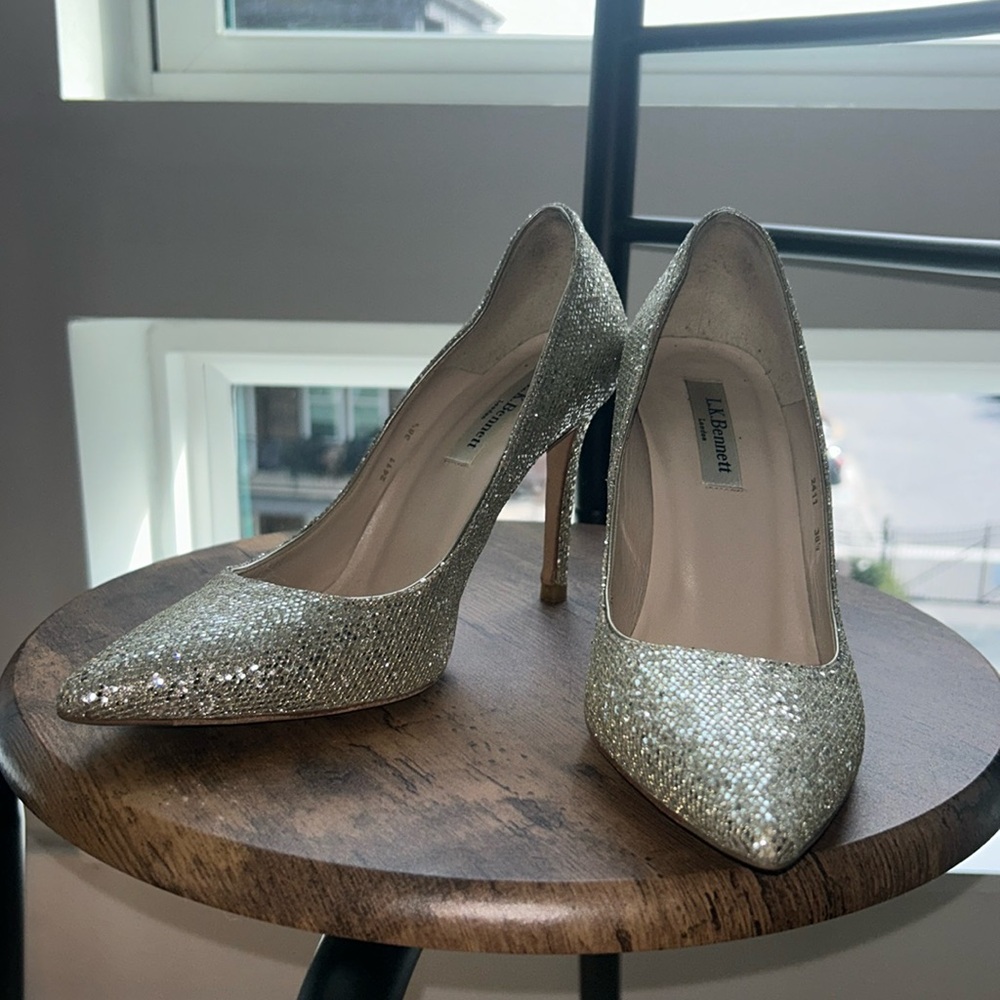 Sparkly LK Bennett heels size 38 1/2